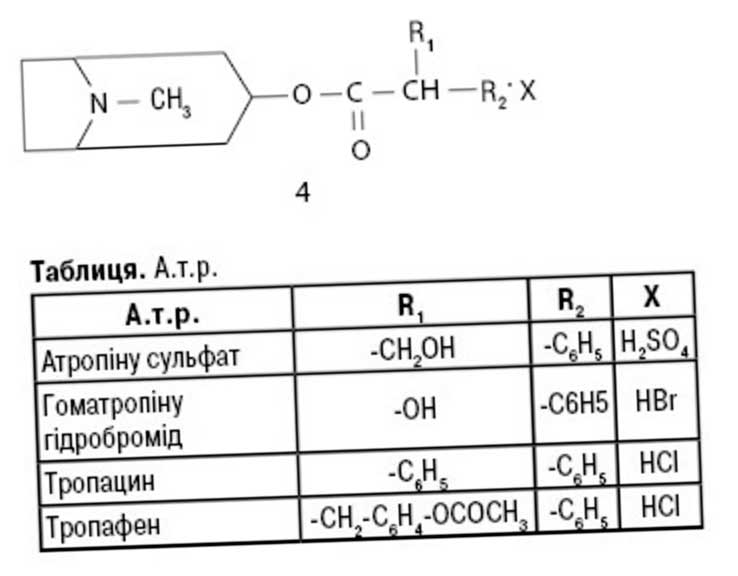 По химическому строению алкалоиды тропанового ряда