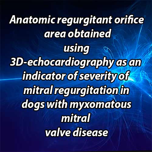 Anatomic regurgitant orifice area obtained using 3D-echocardiography as an indicator of severity of mitral regurgitation in dogs with myxomatous mitral valve disease